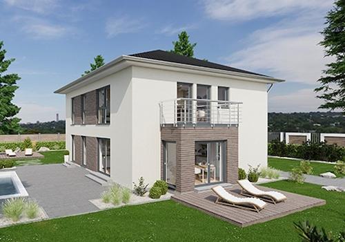 Gestaltungsvorschlag Gartenseite mit Walmdach