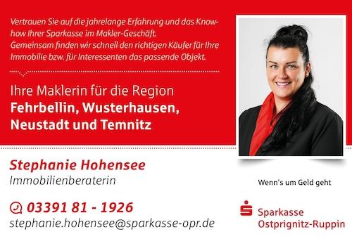 Ihre Maklerin Stephanie Hohensee - Sparkasse-OPR
