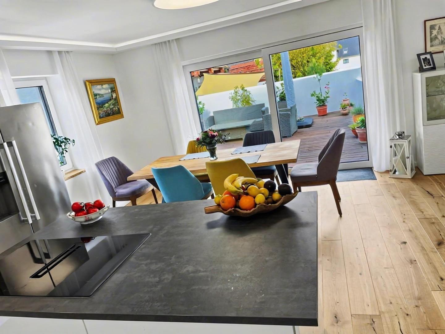 Blick auf Terrasse OG