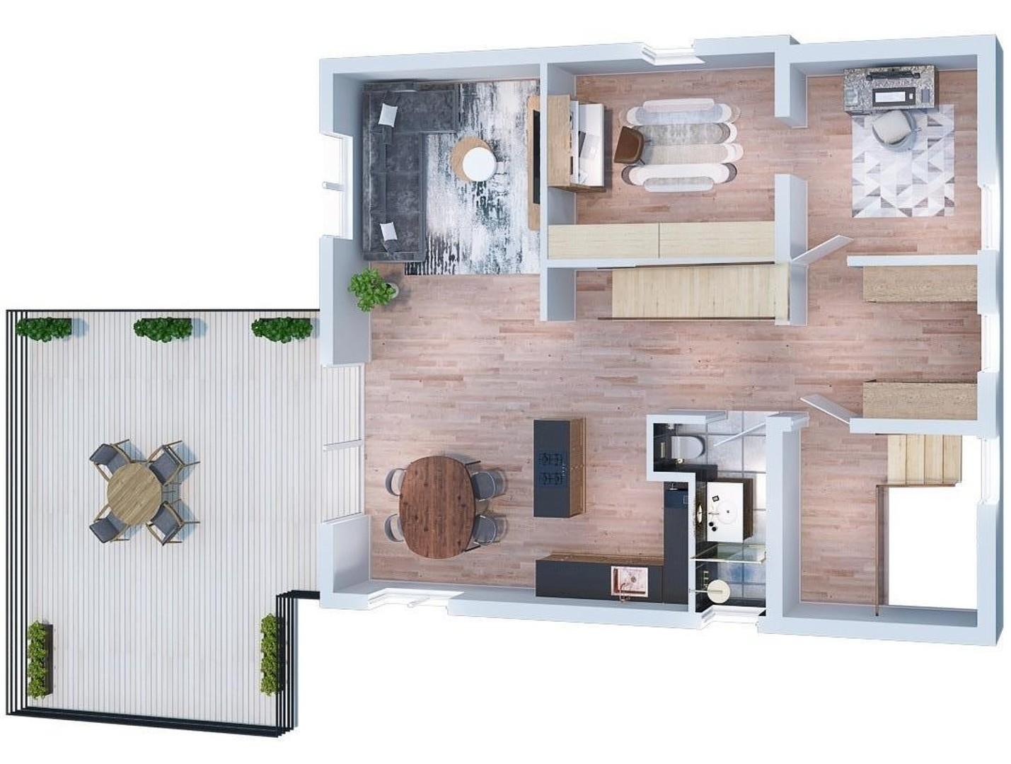 Grundriss OG mit Terrasse