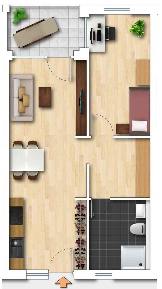 Wohnung 8 unverbindl. Illustration