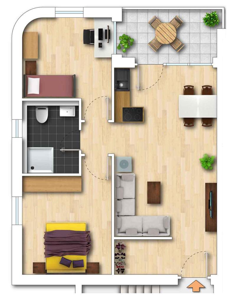 Wohnung 10 unverbindl. Illustration
