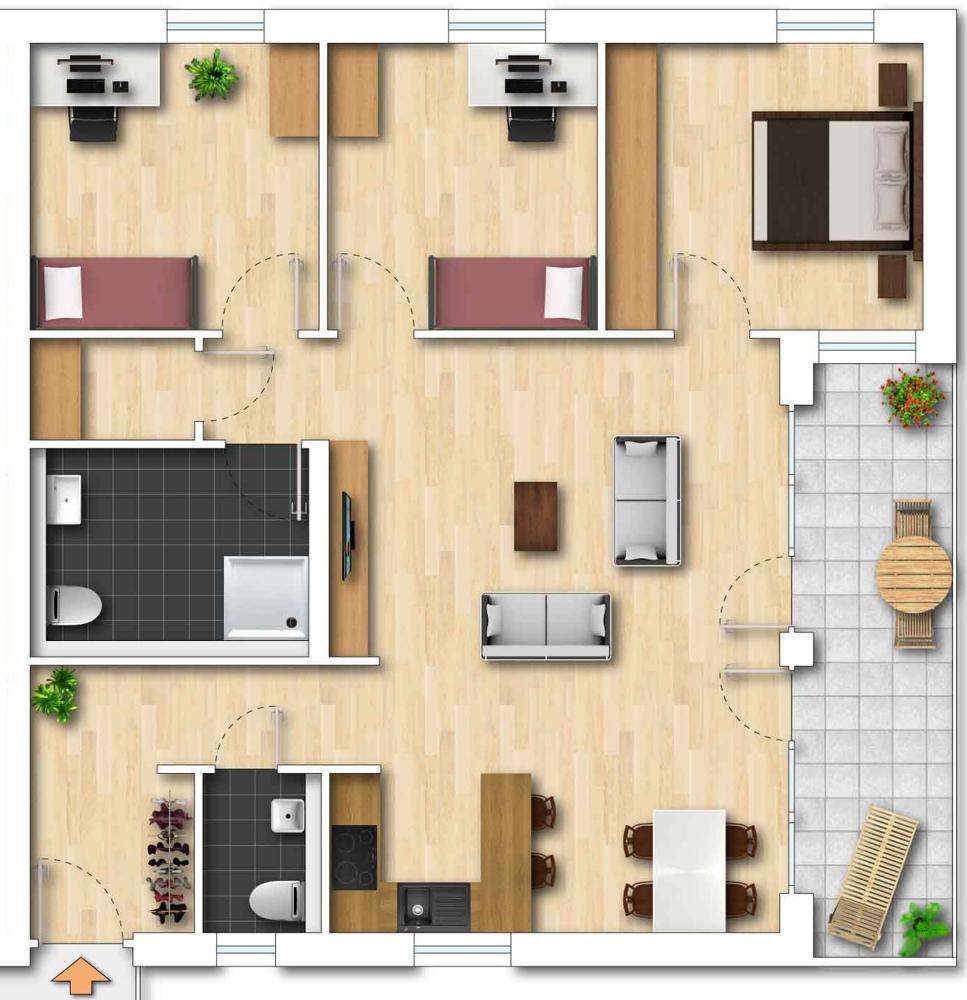 Wohnung 5 unverbindl. Illustration