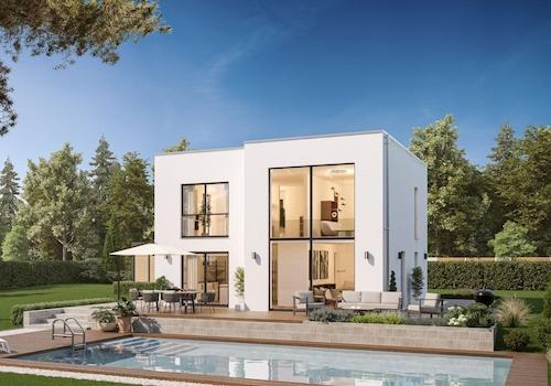 Villa mit großzügiger Fensterfront