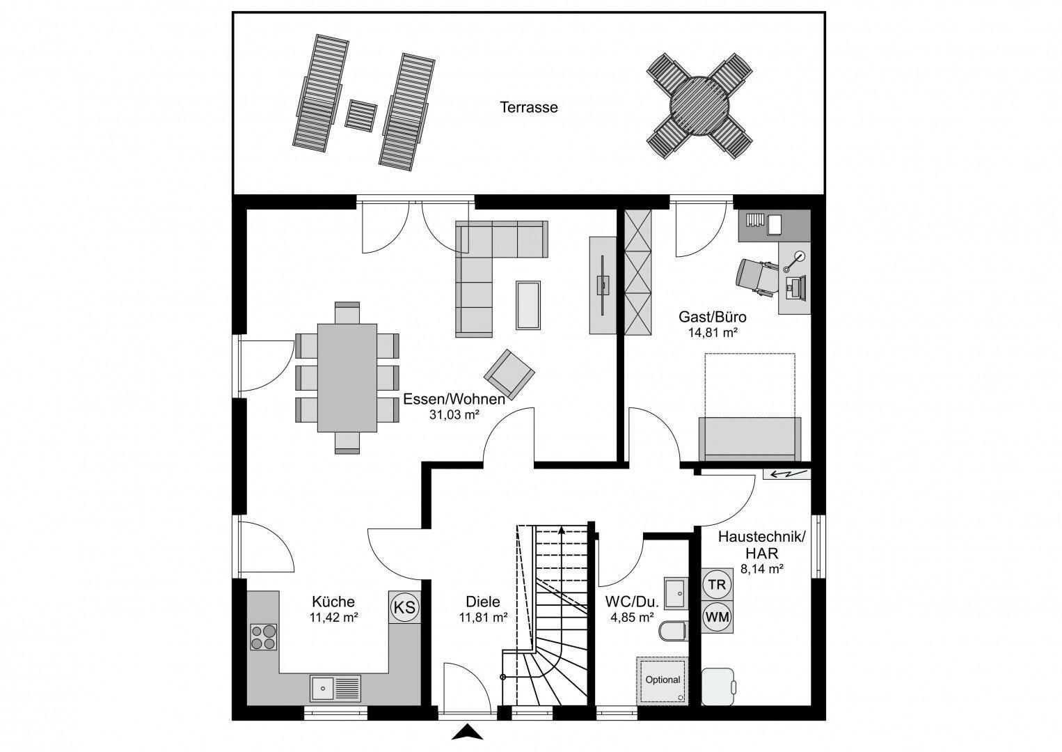 Grundriss Erdgeschoss