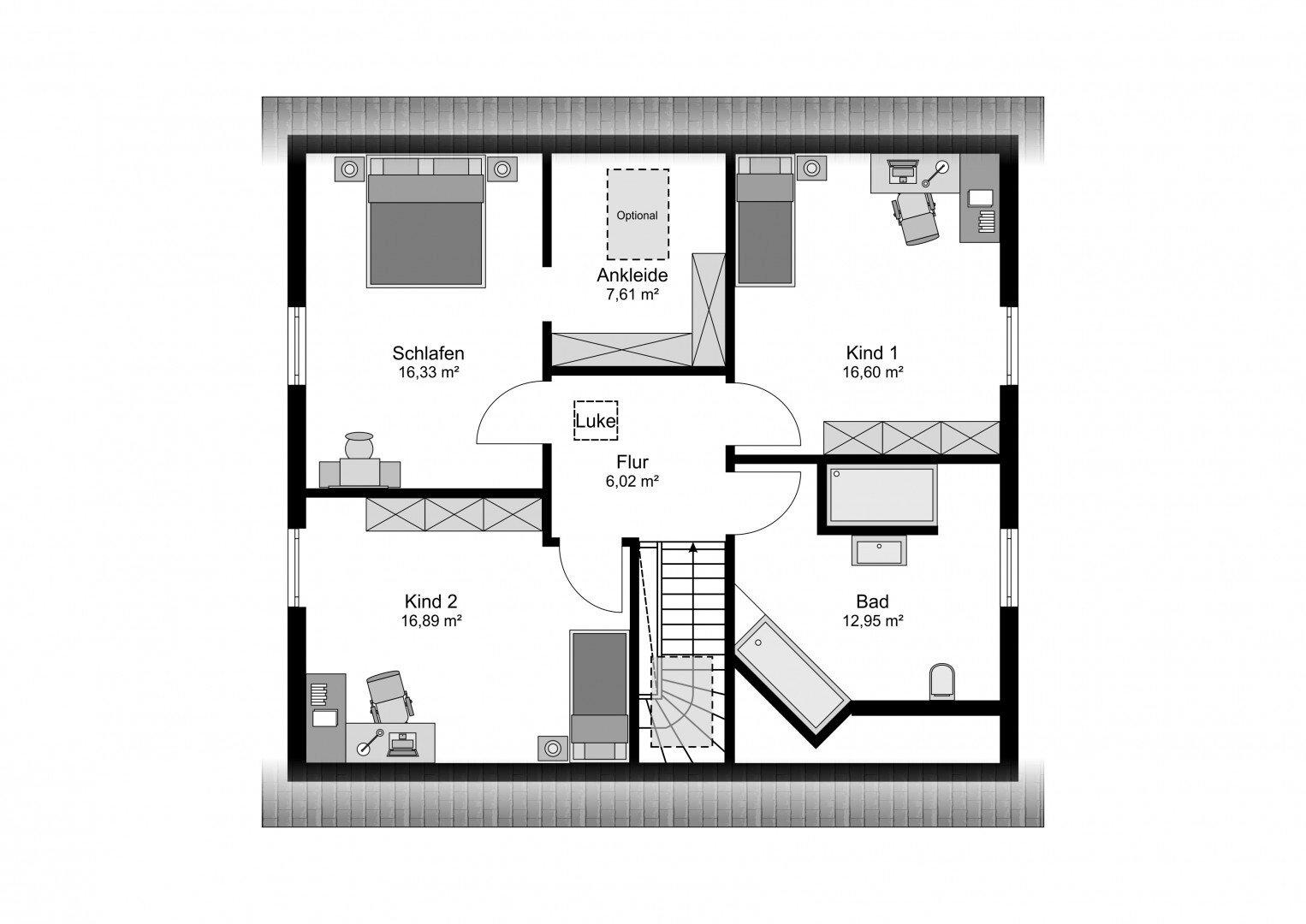 Grundriss Obergeschoss