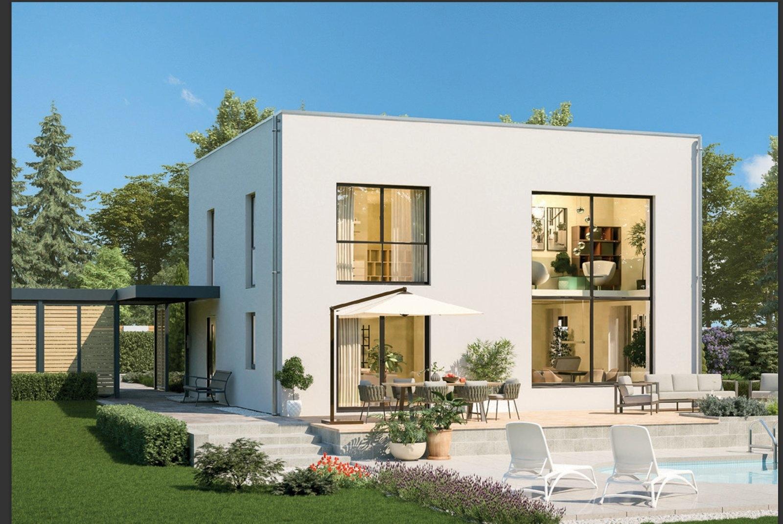 Gestaltungsvorschlag mit Flachdach