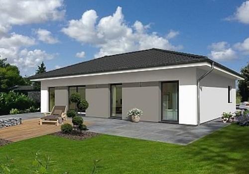 Bungalow Basis Gartenansicht