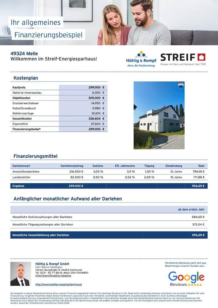 Musterberechnung Melle NBank Seite 001