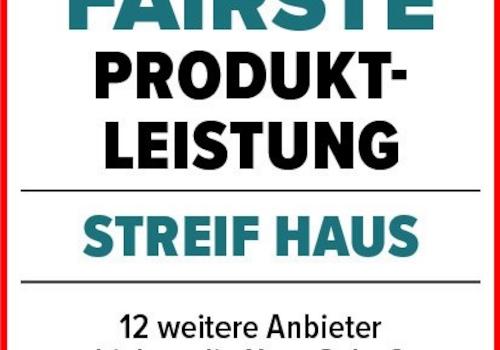 Siegel Fertighaus Streif Haus Siegel Produktleistung-Sehr Gut