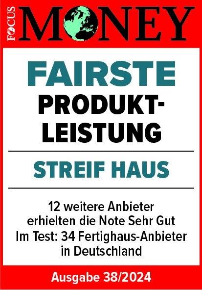 Siegel Fertighaus Streif Haus Siegel Produktleistung-Sehr Gut
