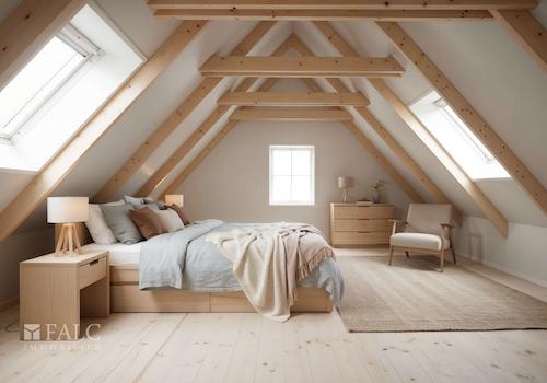 Obergeschoss Zimmer I Bsp. (KI generiert)