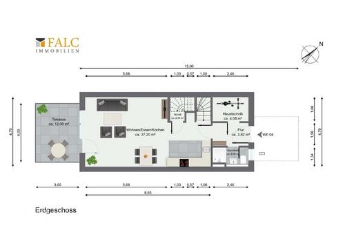 Grundriss Erdgeschoss WE04