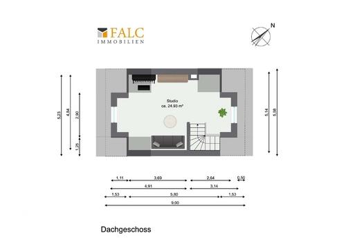 Grundriss Dachgeschoss WE05