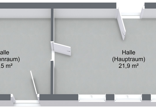 Grundriss Nebengebäude (Halle)