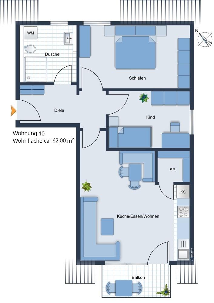 Grundriss Wohnung Nr. 10