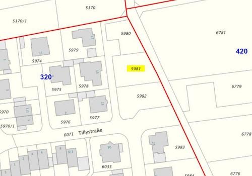 Lageplan Flurstück 5981