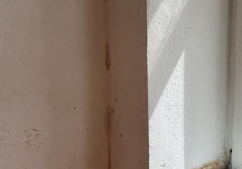 Feuchtigkeit  Gebäudeecke