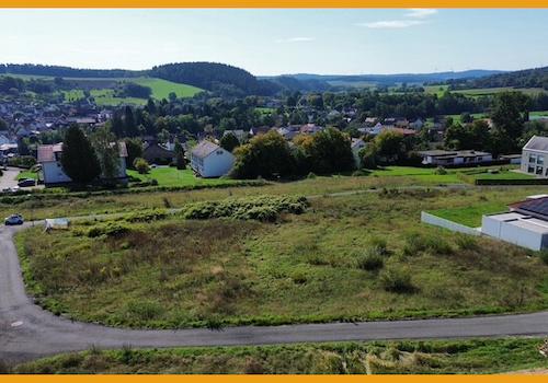 Blick auf das Baugebiet