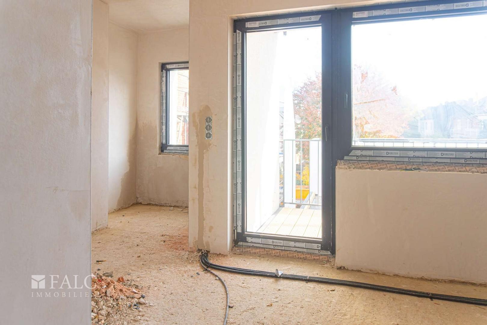 Küche und Balkon