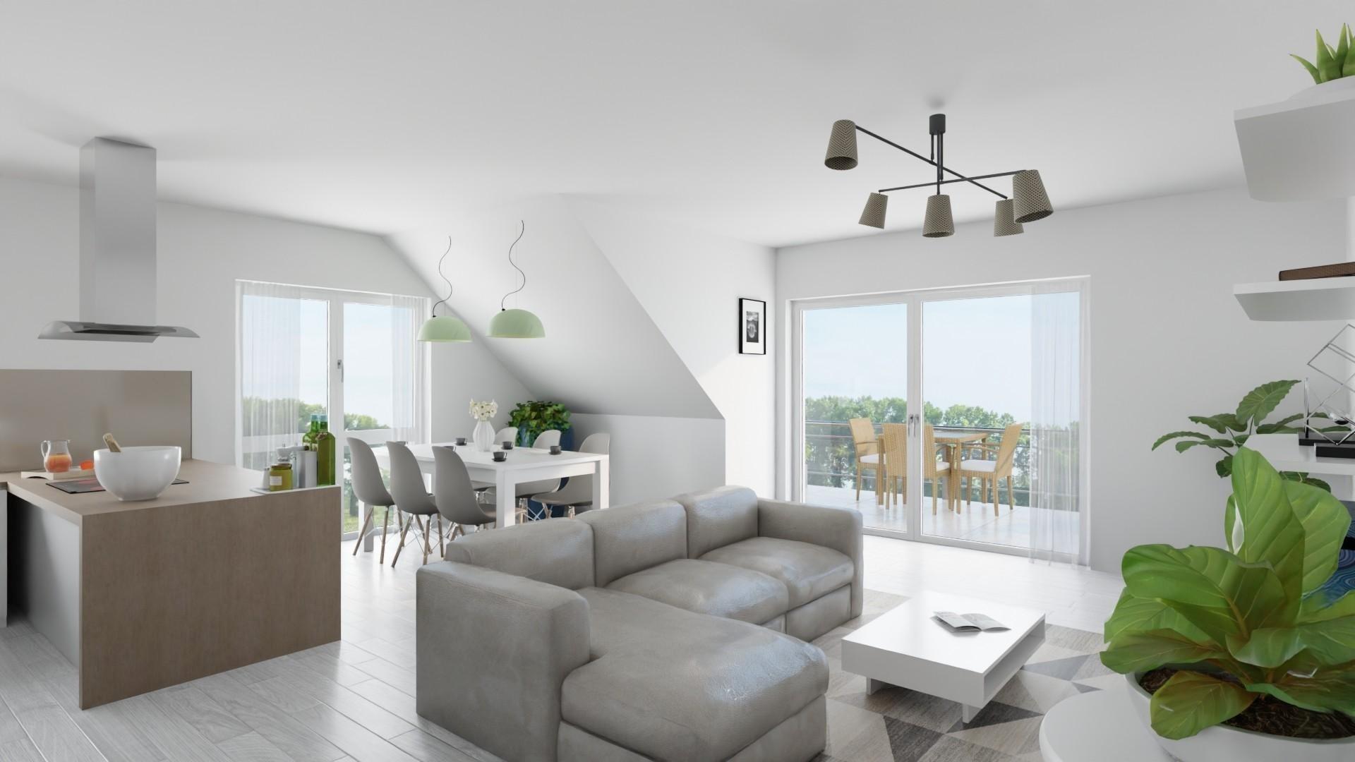 Visualisierung 1. DG Wohnen