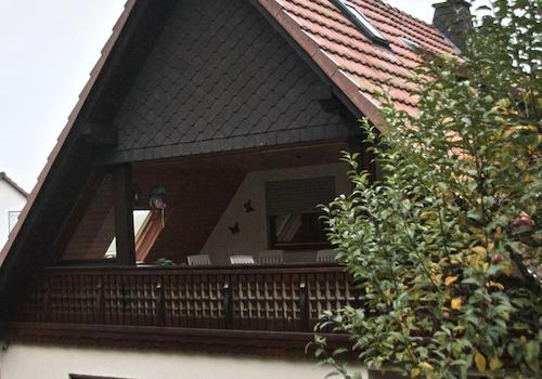 Blick auf die Loggia im DG