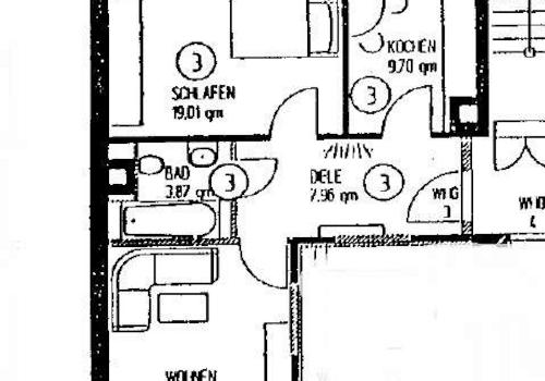 Grundriss WE 3