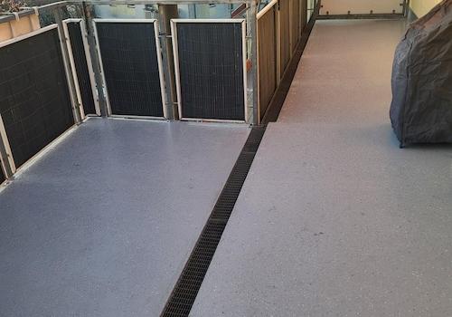 Terrasse mit neuem Fußboden