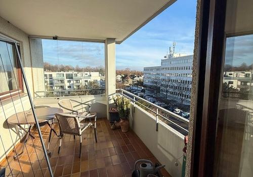 Balkon vom Wohnzimmer aus