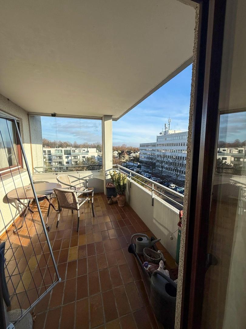 Balkon vom Wohnzimmer aus