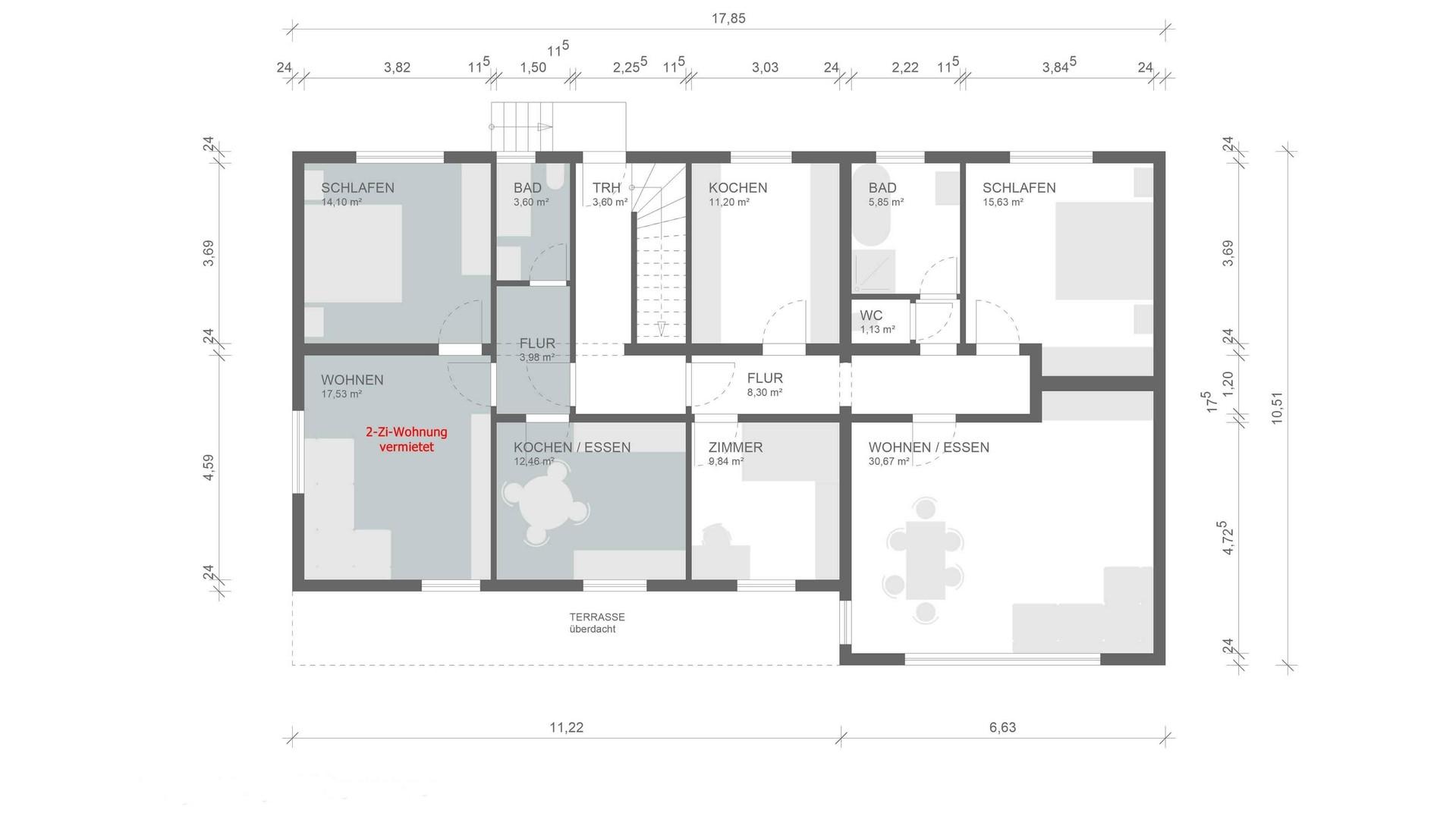 EG mit vermietetem Bereich