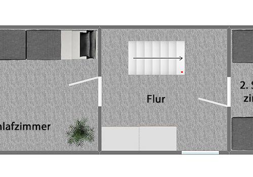 Grundriss Dachgeschoss (nicht maßstabsgetreu)