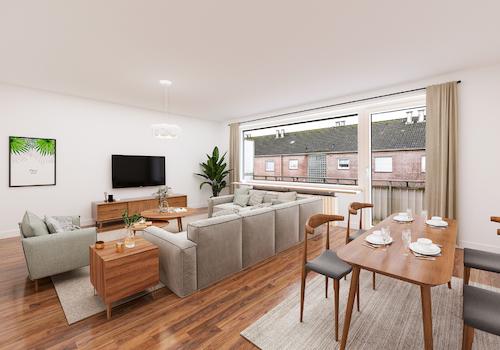 Virtuelles Staging Wohnzimmer