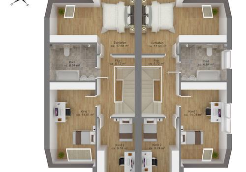 Dachgeschoss Variante 2