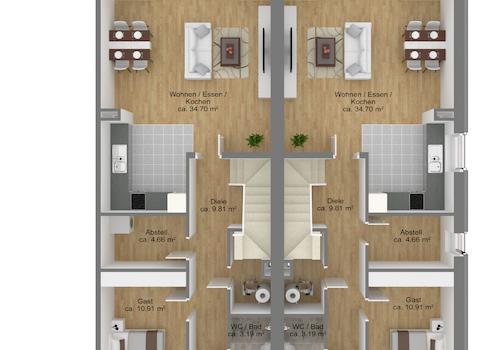 Erdgeschoss Variante 2