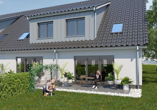 Reihenhausensemble Bollmannsdamm Garten und Terrasse