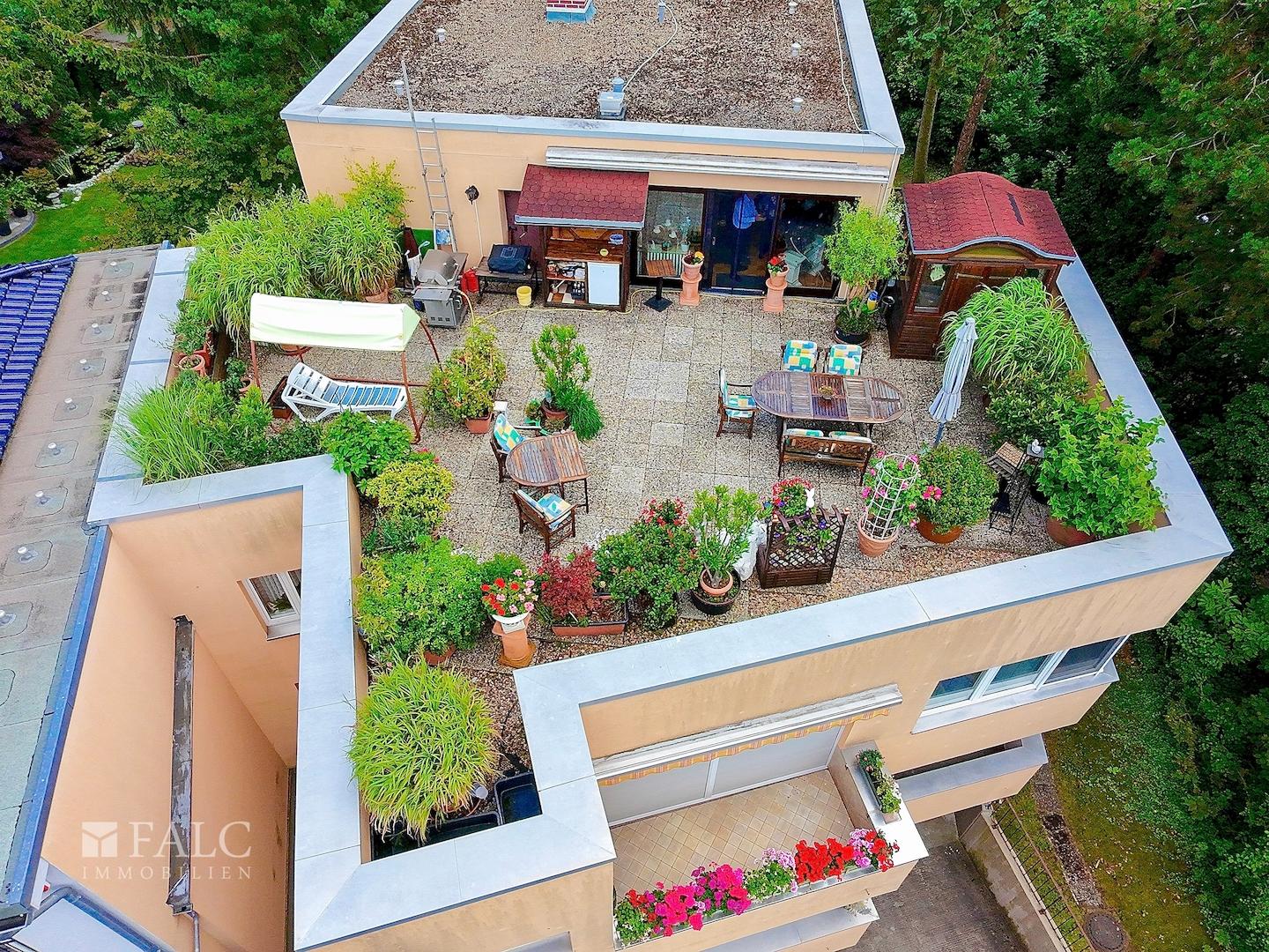 Luftbild Dachterrasse