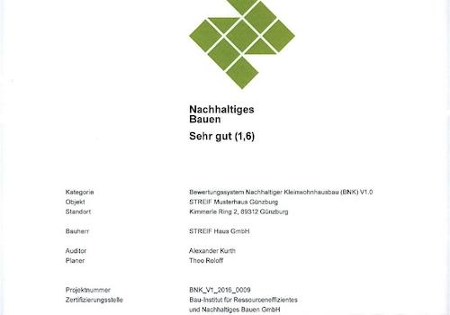 Zertifikat Nachhaltiges Bauen (1)