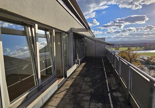 Blick von der PenthouseWohnung auf Dresden