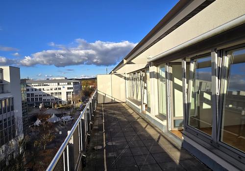 Blick von der PenthouseWohnung auf Dresden