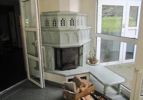 Kamin im Wintergarten 