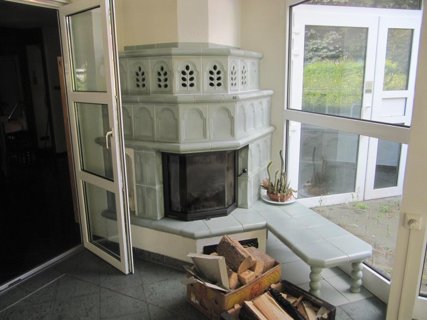 Kamin im Wintergarten 