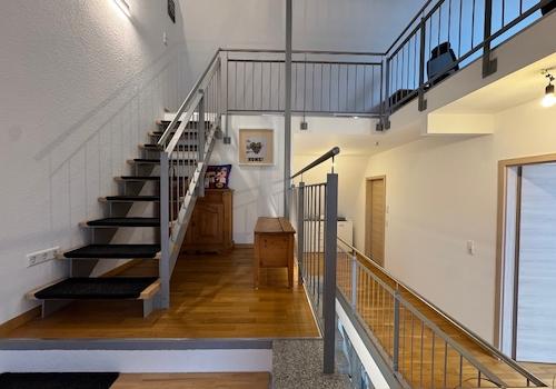 Treppenaufgang ins Studio