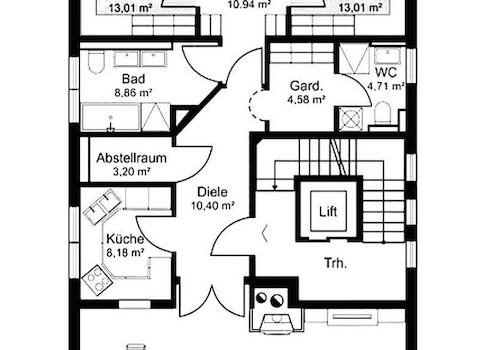 Grundriss der Wohnung