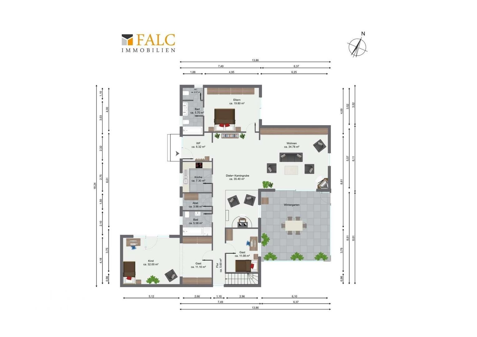 Grundriss Bungalow EG