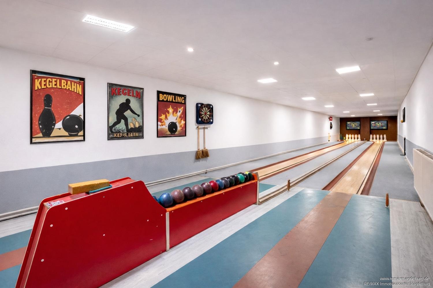 Kegelbahn - KI möbliert