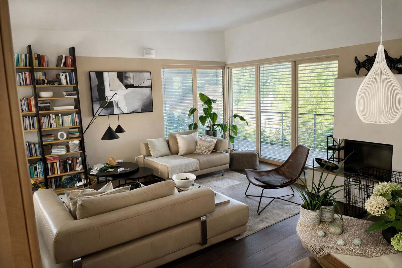 Lichtdurchfluteter Wohnraum