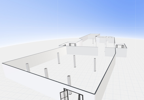 Fläche Fronstansicht