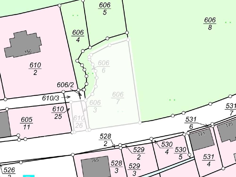 Bauplatz - weiß gekennzeichnet