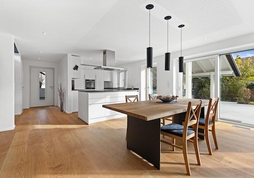 Blick Eingang Küche Essen